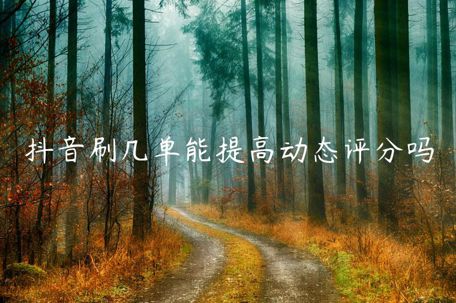 抖音刷幾單能提高動態(tài)評分嗎